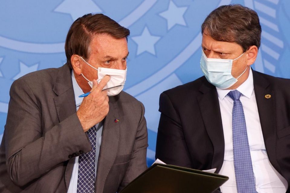 Presidente Bolsonaro e Tarcísio Gomes de Freitas, Ministro da infraestrutura