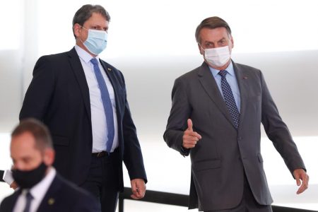 Presidente Bolsonaro e Tarcísio Gomes de Freitas, Ministro da infraestrutura