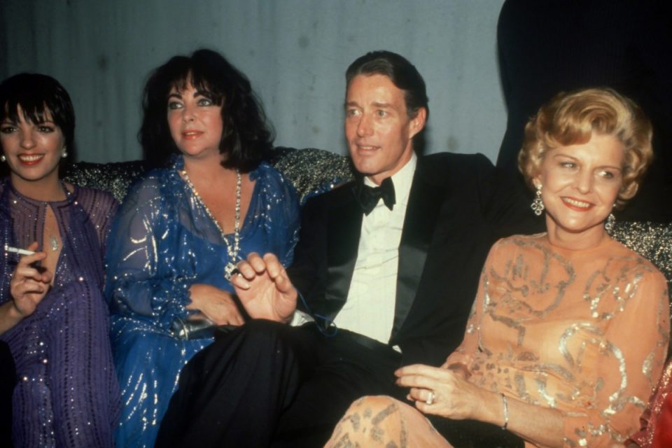 Liza Minnelli, Elizabeth Taylor, Halston and Betty Ford at Studio 54 circa 1979 in New York City