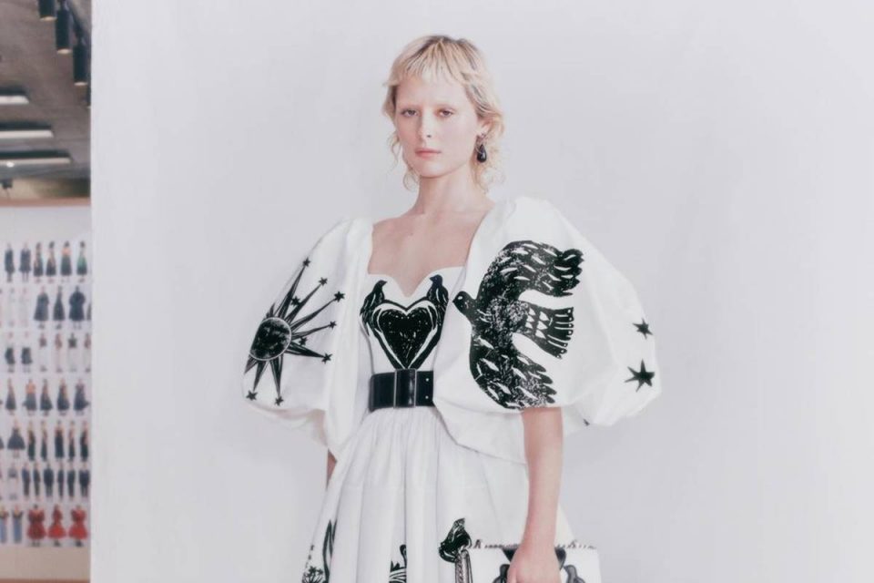 Alexander McQueen vestido do PreFW21 feminino