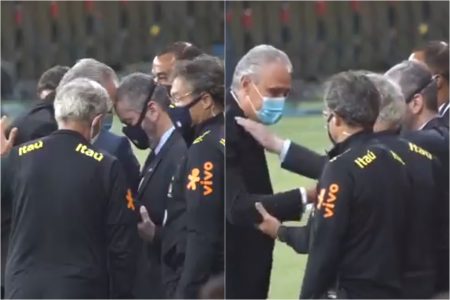 Tite e Rogério Caboclo