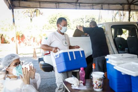 Início da vacinação para pessoas de 59 anos no Parque da Cidade
