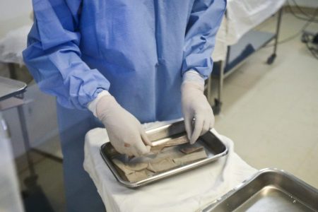 imagem colorida de transplante de pele Hran