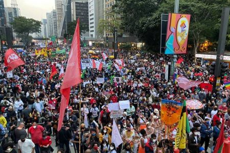 ato na avenida paulista contra o governo bolsonaro em 19/06