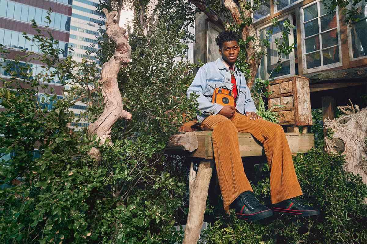 Lil Nas X em campanha da Gucci