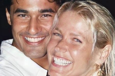 Foto colorida de Xuxa e Luciano Szafir - Metrópoles