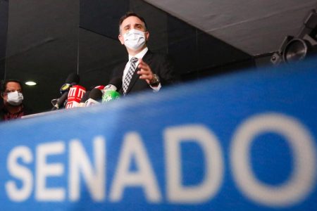 Coletiva de imprensa com presidente do Senado Federal, Rodrigo Pacheco 7