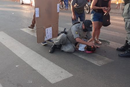 goias pm acalma criança atropelada