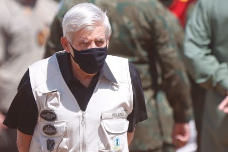 General Augusto Heleno durante Demonstração operativa dos fuzileiros navais da operação Formosa durante agenda do presidente bolsonaro 3