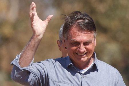 Demonstração operativa dos fuzileiros navais da operação Formosa durante agenda do presidente bolsonaro 19