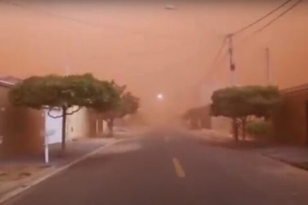 Nuvem de areia também atingiu Ribeirão Preto