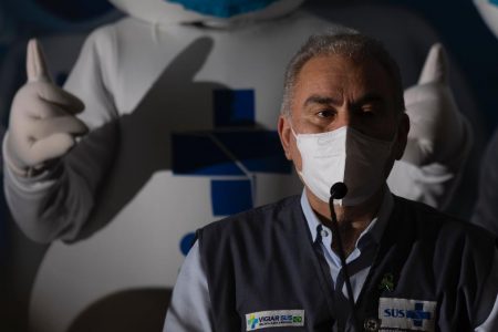ministro da Saúde, Marcelo Queiroga, me coletiva de imprensa de apresentação do cronograma de vacinação da Covid-19 para 2022
