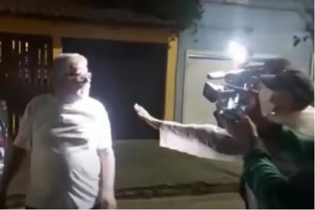 Homem agride equipe da TV Tribuna em SP
