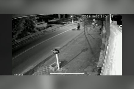 Vídeo mostra atropelamento de ciclista em Mongaguá