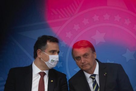 Presidente do Senado Federal Rodrigo Pacheco e Bolsonaro