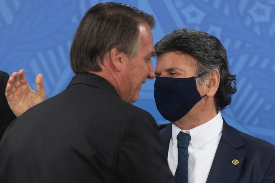 Bolsonaro, fux durante Cerimônia de Sanção do Projeto de Lei que cria o Tribunal Regional Federal da 6ª Região