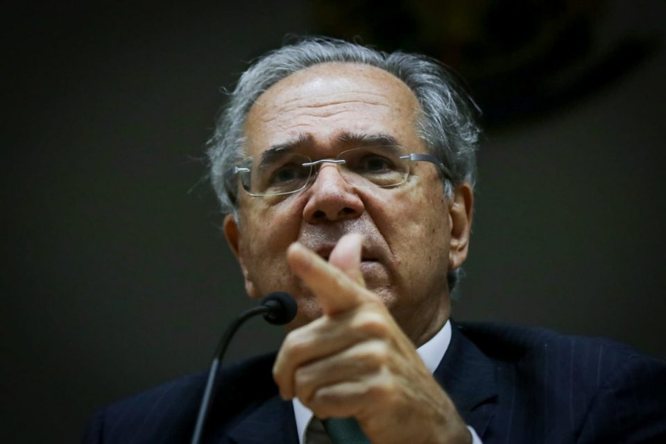 Paulo Guedes em coletiva de imprensa