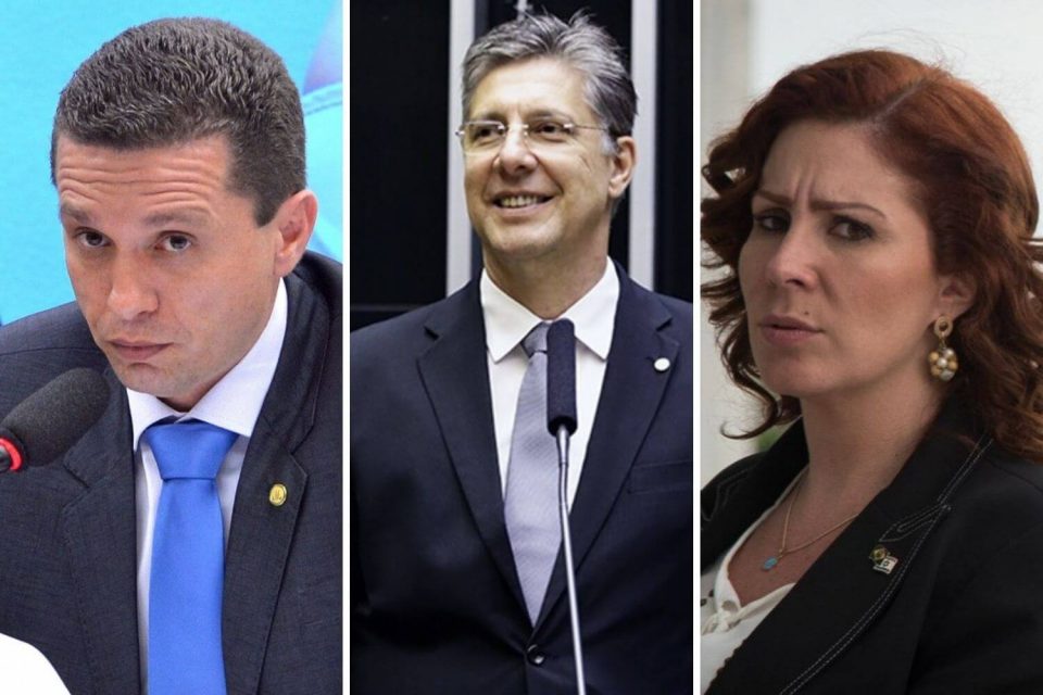 Fausto Pinato, Guiga Peixoto e Carla Zambelli
