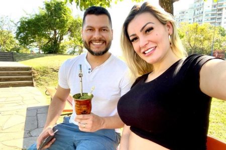 Andressa urach com Thiago Lopes - Metrópoles