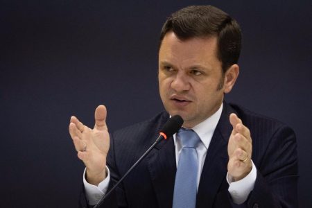 ministros da Justiça e Segurança Pública, Anderson Torres, durante coletiva sobre o combatministros da Justiça e Segurança Pública, Anderson Torres, durante coletiva sobre o combate ao desmatamento ilegal e ao desmatamento ilegal