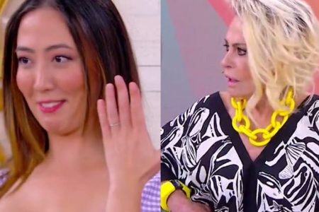 Ju Massaoka e Ana Maria Braga, com montagem, no Mais Você - Metrópoles