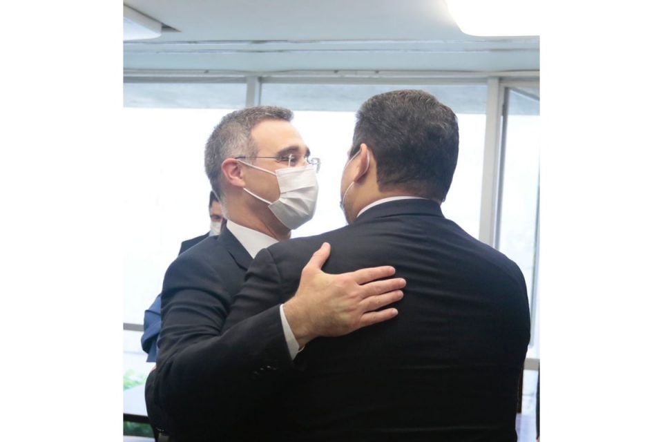 Encontro entre Davi Alcolumbre e André Mendonça