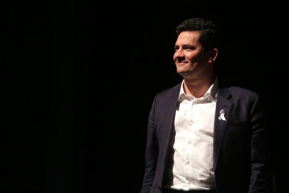 Sérgio Moro (Podemos), durante lançamento do livro Contra o Sistema da Corrupção, no Teatro Renaissance em São Paulo 1