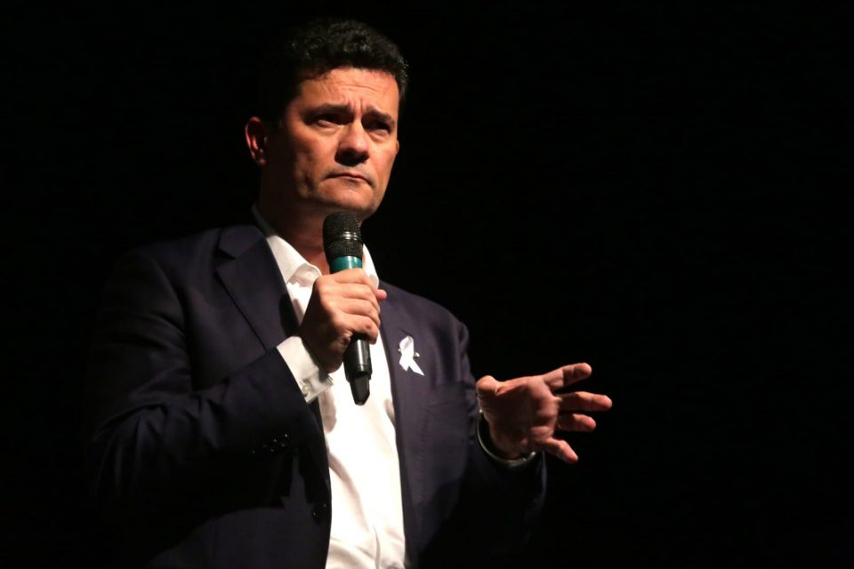 Sérgio Moro (Podemos), durante lançamento do livro Contra o Sistema da Corrupção, no Teatro Renaissance em São Paulo 1