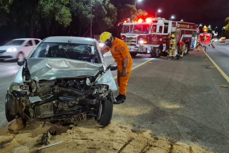 Acidente no Eixão Sul