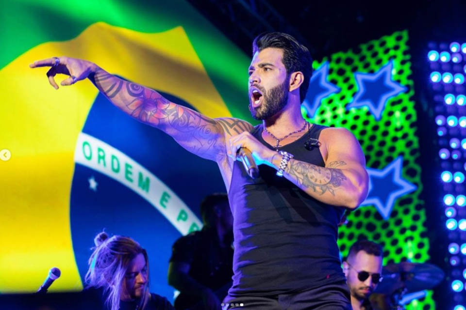 Gusttavo Lima na gravação do DVD Buteco in Boston