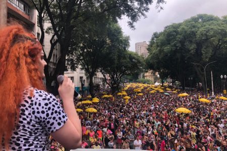 Bloco Minhoqueens, no Carnaval de São Paulo, em 2020