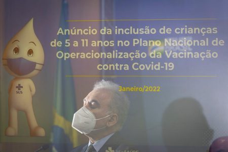 Ministro da Saúde, Marcelo Queiroga, anuncia durante coletiva de imprensa nesta quarta-feira 5:01, a inclusão de crianças de 5 a 11 anos contra covid 19 9