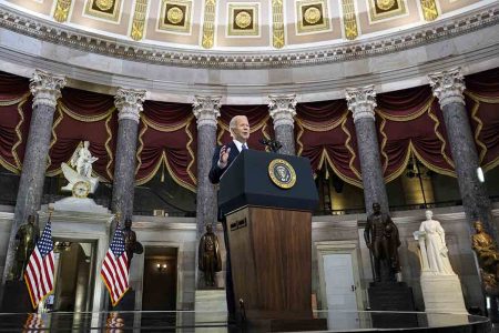 President Biden Speaks At U.S. Capitol On Anniversary Of January 6 Attack