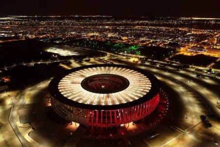 Foto aérea do Estádio Mané Garrincha