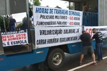 PM policiais militares protesto paraná ratinho
