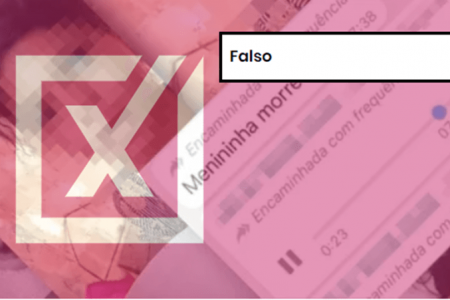 Captura de tela nas redes sociais com etiqueta de conteúdo enganoso