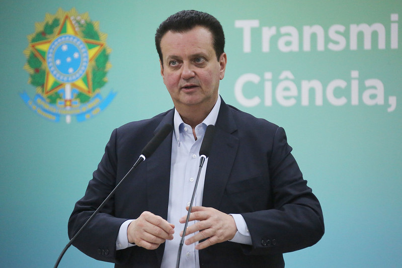 Gilberto Kassab, presidente do PSD, durante coletiva de imprensa