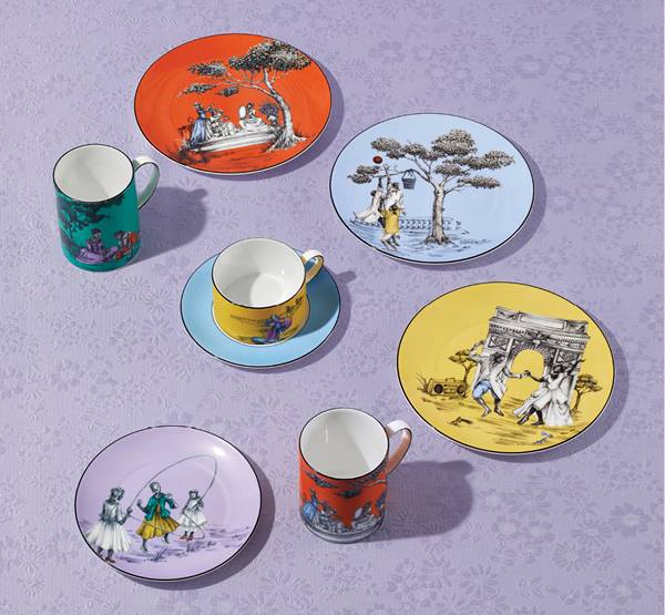 Peças de porcelana