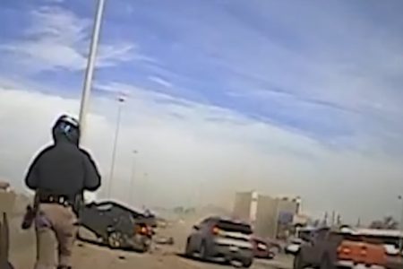 Acidente em rodovia nos Estados Unidos