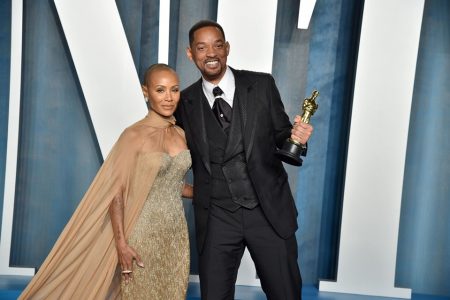 Will Smith e Jada Pinkett Smith no tapete vermelho do Oscar