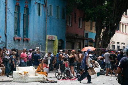 Tentativa da polícia de limpar a Cracolândia em outubro de 2020