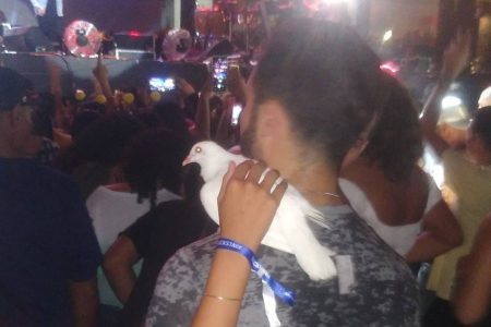 Homenagem a Paulinha Abelha em show do Calcinha Preta
