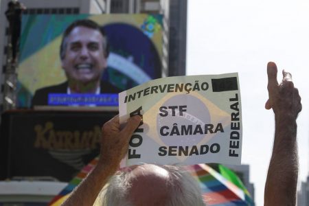 manifestação golpista fora stf e congresso