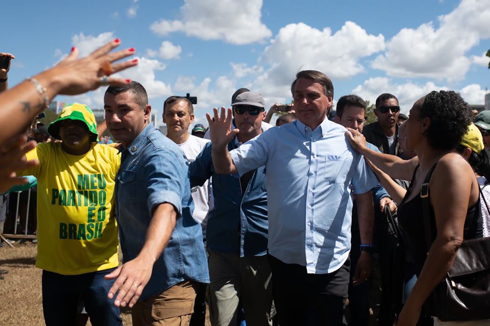 Manifestação na Esplanada em apoio a Bolsonaro