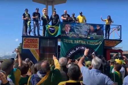 Daniel Silveira em ato político no RJ em 22 de maio de 2022