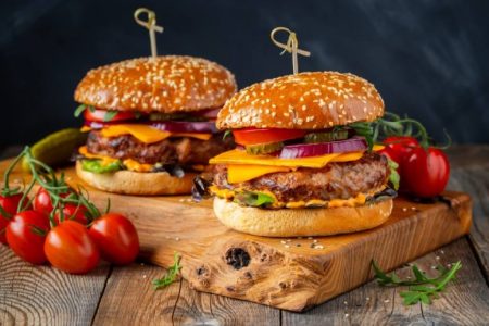 Foto coloria de hambúrguer fit
