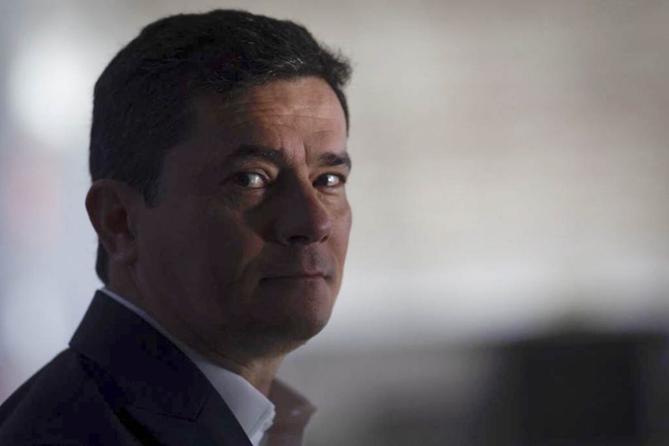 Ex-juiz Sergio Moro chega no evento de lançamento da pré-candidatura à presidência da república do presidente nacional do União Brasil, Luciano Bivar