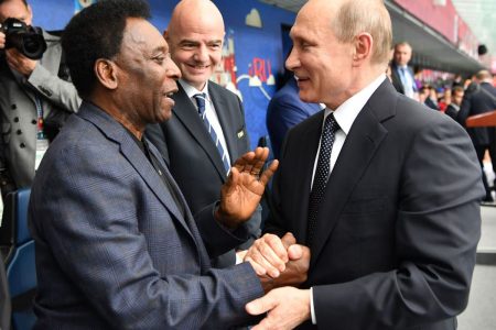 Pelé e Vladimir Putin