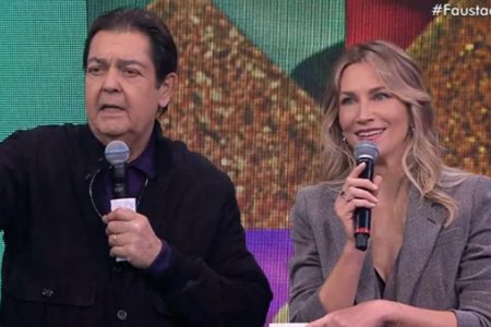 Foto colorida Anne e Faustão