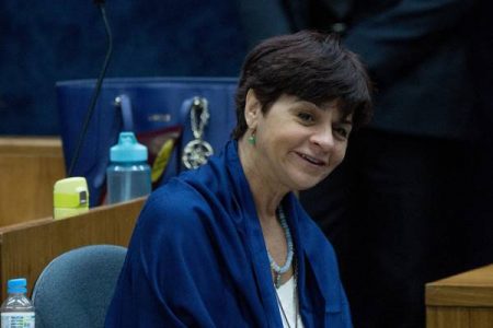 Fotografia colorida de mulher com roupa azul e fundo azul